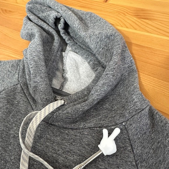 Vuori Sweatshirt Women L French Terry Pullover Hoodie Oversized Boxy Gray VW281 - Picture 8 of 11